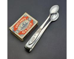 Coventry Coat Of Arms Silver Plated Sugar Tongs - Elkington - Vintage (#59992)