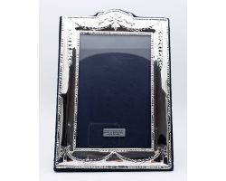 Sterling Silver Easel Photo Frame - Swags - London 1994 (#60000)