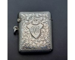 Sterling Silver Vesta Case / Match Safe - Birmingham 1912 - Antique (#60011)