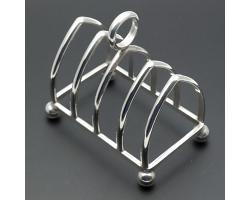 Vintage Silver Plated Gothic Arch Toast Rack (#60025)
