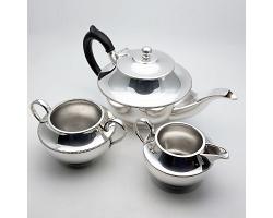 3 Piece Silver Plated Tea Service Set - Cooper Bros - Vintage (#60028)