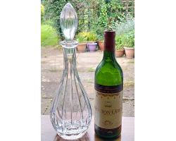 Excellent Taller  Lead Crystal Cut Glass Decanter (#60041)