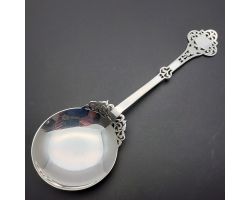Gorgeous Antique Angel Serving Spoon - Silver Plated Martin Hall & Co Sheffield (#60045)
