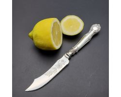 Kings Victoria Pattern Lemon Knife Sterling Silver Handled Sheffield 1899 (#60053)