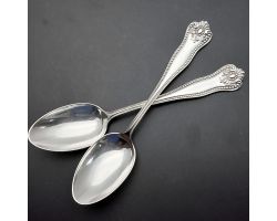 Knowle Sterling Silver Pair Of Lexington Pattern Dessert Spoons Antique (#60061)