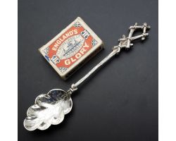 Aesthetic Movement Silver Plated Jam Spoon Victorian Antique (#60076)