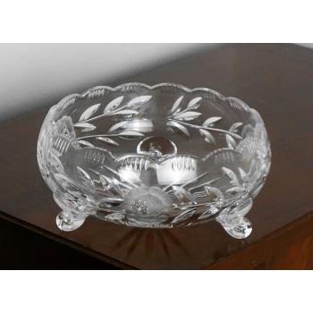 Lovely Vintage Boxed Cut Crystal Glass Fruit Bowl - John Jenkins (#54736) 1