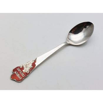 Bangkok Thailand Sterling Silver Enamel Souvenir Spoon - Vintage (#58052) 1