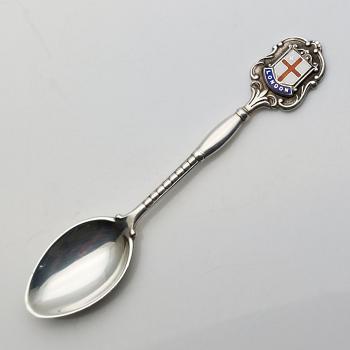 Sterling Silver Enamel London Souvenir Spoon T&s 1970 Vintage (#58423) 1