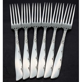 Smith Seymour New Elizabethan Dinner Forks - Silver Plated  - Vintage (#58541) 1