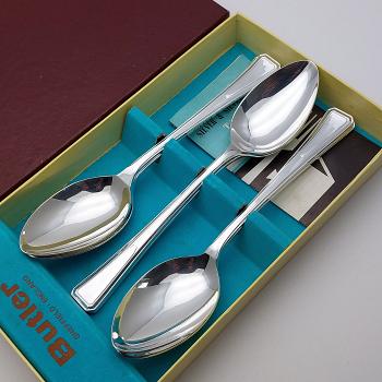Ryals Fulwood Pattern - Silver Plated Dessert Spoons - Vintage - Boxed (#58550) 1