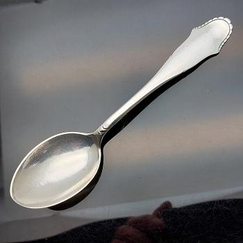 Good Danish Solid Silver Dessert / Childs Spoon 1931 - Vintage (#59307) 1