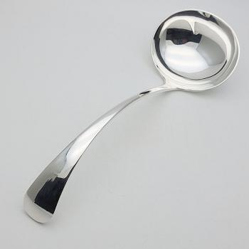 Gleaming Antique Silver Plated Soup Ladle - Old English (#59361) 1