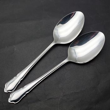 Dubarry Pattern - 2x Tablespoons - Stainless Steel - Vintage Sheffield 18/10 (#59439) 1