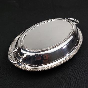 Silver Plated Entrée Serving Dish - Barker Bros - Vintage (#59521) 1