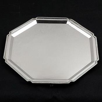 Silver Plated Drinks Tray - Antique - Sheffield (#59541) 1