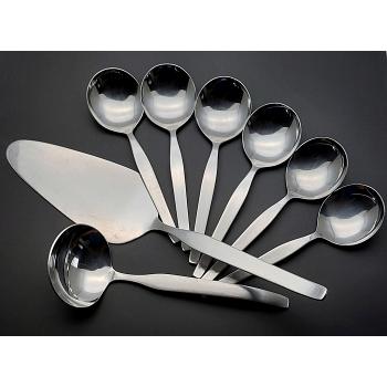 Viners Profile Pattern Pudding Spoons Ladle & Pie / Cake Server - Vintage (#59587) 1