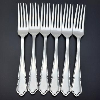 Dubarry Pattern - Set 6x Dinner Forks - Epns A1 Sheffield Silver Plated (#59589) 1