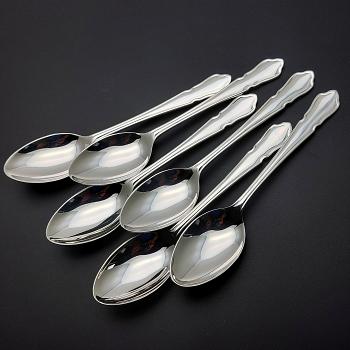Dubarry Pattern - Set 6x Tea Spoons - Epns A1 Sheffield Silver Plated (#59591) 1