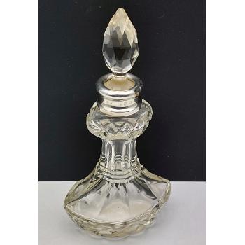 Sterling Silver Cut Glass Scent Perfume Bottle - London 1928 (#59637) 1