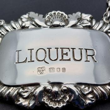 Sterling Silver Liqueur Decanter Label - London 1976 (#59639) 1