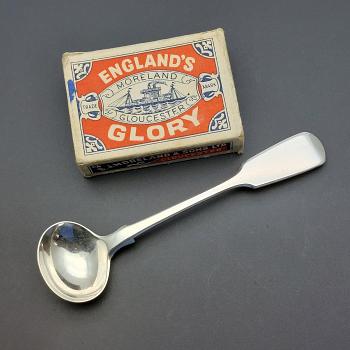 Sterling Silver Fiddle Pattern Salt Spoon - London 1832 - Antique (#59647) 1