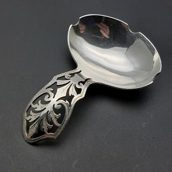Ornate Caddy Spoon - Silver Plated - Antique (#59659) 1
