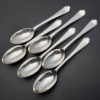 Walker & Hall St James Set Of 6 Tea Spoons - Silver Plated 1957 - Vintage (#59703) 1