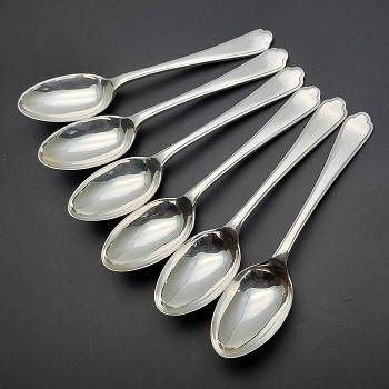 Walker & Hall St James Set Of 6 Tea Spoons #2 - Silver Plated 1957 - Vintage (#59704) 1