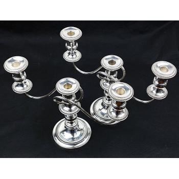 Fine Pair Of Silver Plated Candelabra - Vintage - The Silver Workshop (#59751) 1