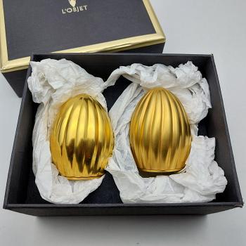 L'objet Gold Plated Salt & Pepper Shakers - Boxed (#59767) 1
