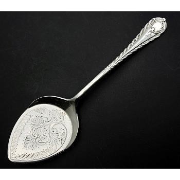 Lovely Sterling Silver Cream Spoon - Birmingham 1894 - Antique (#59774) 1