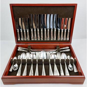 Arthur Price Chester Pattern 8 Settings 76 Piece Canteen Silver Plated Vintage (#59797) 1