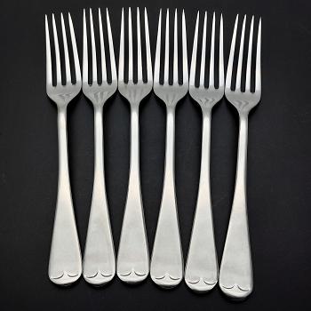 Firth Staybrite Steel Dinner Forks - Old English Pattern - Vintage Duralustra (#59811) 1