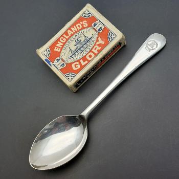 268 Warwickshire Medium Regiment Rata Silver Plated Tea Spoon - Vintage (#59855) 1