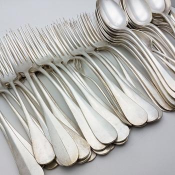 Bulk Lot Antique French Silver Plated Spoons & Forks Inc Christofle (#59861) 1