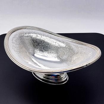 Barker Ellis Chased Bon Bon Dish - Silver Plated - Vintage (#59865) 1