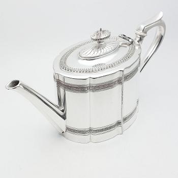 Gorgeous Antique Silver Plated Tea Pot - James Dixon (#59868) 1