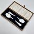 Art Deco 1938 Pair Of Ice Cream / Sorbet Spoons - Cased - Silver Plated Epns A (#58198) 8