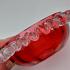Victorian Cranberry & Clear Glass Crimped Edge Sugar Bowl (#58761) 6