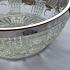 Large Glass & Silver Plated Salad Bowl With Servers - Vintage (#58826) 2