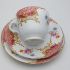 4x Pretty Floral Bone China Trio Sets Tea Cup Saucer & Plate - Vintage (#59320) 4