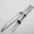 Antique French 950 Silver Handled Carving Knife & Fork (#59382) 5