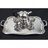 Large Silver Plated Tea Service Serving Tray - Sivar Belgium - Vintage (#59534) 2