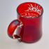 Antique 'for A Good Boy' Cranberry Tinted Etched Glass Mug (#59565) 5