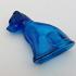 Antique Blue Pressed Glass Dog Paperweight Ornament (#59575) 8