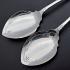 Ornate Pair Of Larger Bowl Jam Spoons - Silver Plated - Antique (#59612) 3