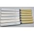 Walker & Hall Faux Bone Handle Steel Palette Dinner Knives Set 2 Vintage Cutlery (#59624) 2