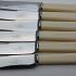 Walker & Hall Faux Bone Handle Steel Dinner Knives Set #1 Boxed Vintage Cutlery (#59625) 3