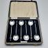 Cased Sterling Silver Coffee Bean Spoons - Arthur Price Birmingham 1938 (#59636) 5
